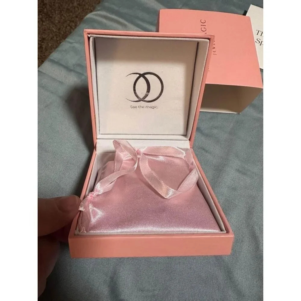 Moon Magic  Moonstone Necklace - Lucky Letter Y  in Rose Gold - Picture 7 of 10